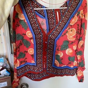 Free people citrus print top